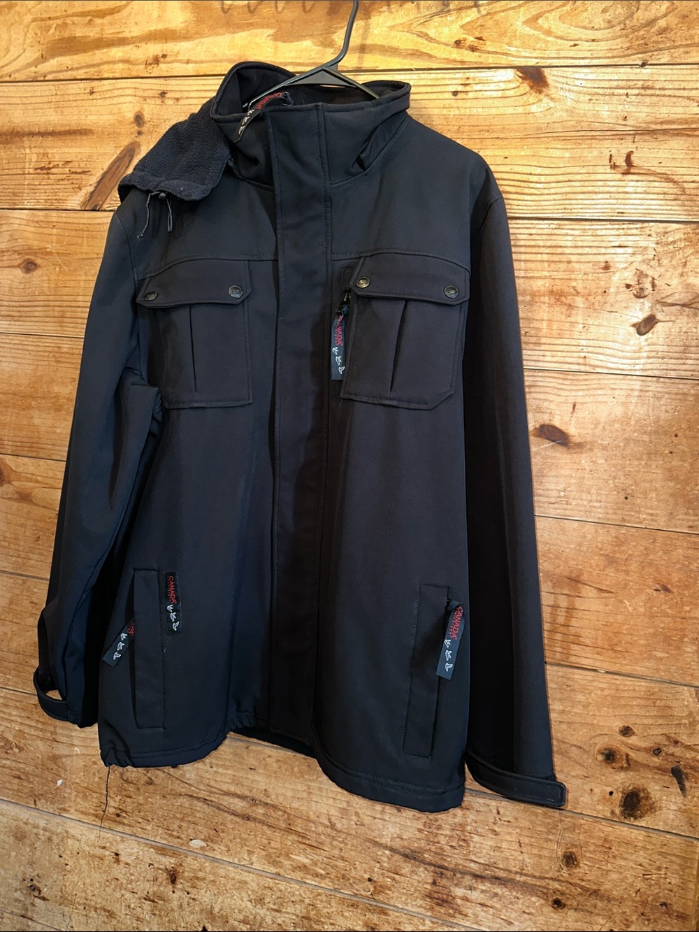 Canada Weather Gear Black Softshell Jacket